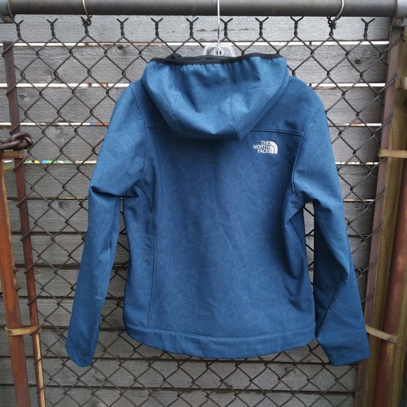THE NORTH FACE APEX BIONIC SOFT SHELL BLUE HOODED JACKET WOMEN'S SMALL - Picture 7 of 8